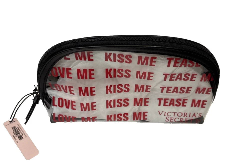 BOLSO DE BELLEZA Victoria's Secret Love Me Kiss Me Tease Me Maquillaje Viaje COSMÉTICOS  Foto 3 de 4
