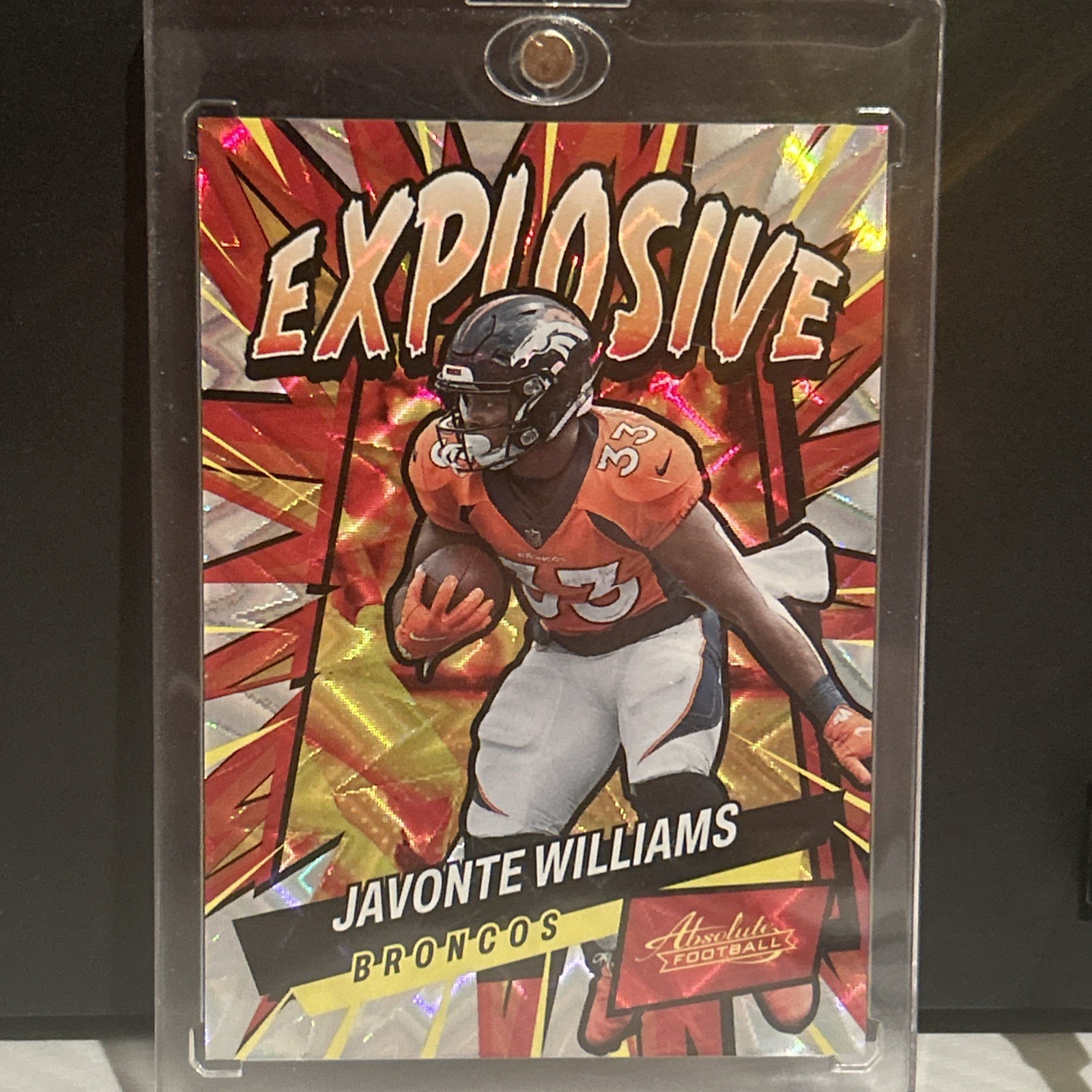 2022 Panini Absolute - Explosive Javonte Williams #E22 Case Hit SSP