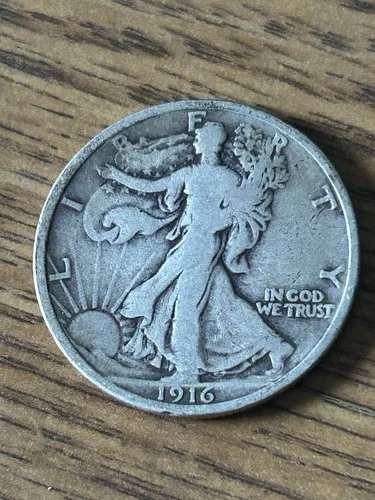 1916 P Walking Liberty Half Dollar Silver Better Date