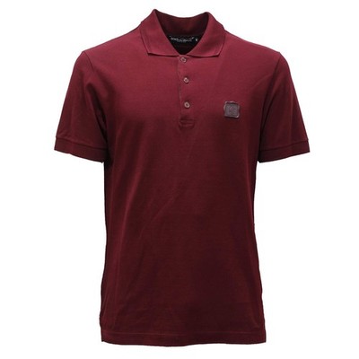 6706AG polo uomo DOLCE GABBANA bordeaux cotton t-shirt polo men - Main Image