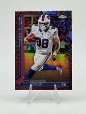 2025 Topps Chrome Football Dawson Knox Football Leather Refractor #33 BUF Bills