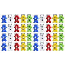 Magnet Man Magnetic Clip Bucket, Assorted Colors, 40 Pieces