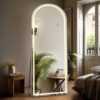 Espejos 63x20 Con Luz LED De Pared y Pie Cuerpo Completo Para Dormitorio Moderno