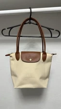 Longchamp Le pliage Women's Ivory/Brown Bag