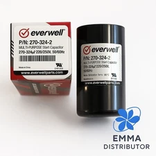 Motor Start Capacitor 270-324 MFD uF 220-250 VAC 50/60Hz HVAC