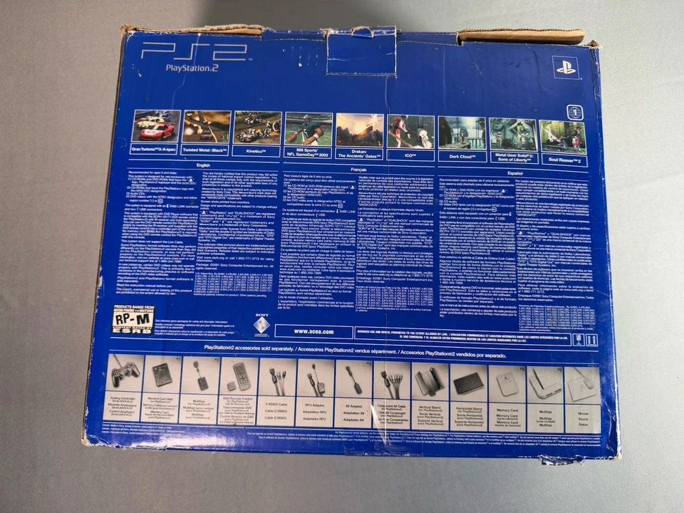 Sony PlayStation 2 PS2 Black Game System Complete Mint - Image 2 of 4