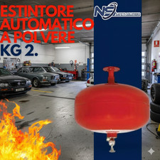 Estintore AUTOMATICO 2 kg A Polvere  completo di staffa per box e garage