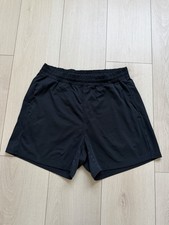 Uniqlo Men's Athletic Shorts Size M Black Polyester Drawstring Pockets