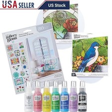 Stained Glass Paint Kit W/ Liquid Leading DIY Art Projects Suncatchers New