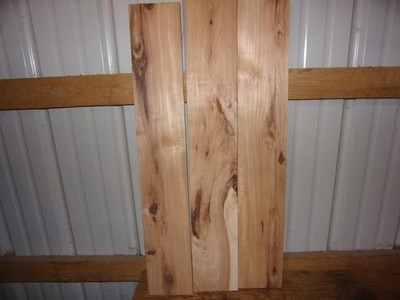 3 PC RUSTIC HICKORY LUMBER WOOD KILN DRIED BOARDS  F276F 32 1/8''X 5 1/4''X 3/4''