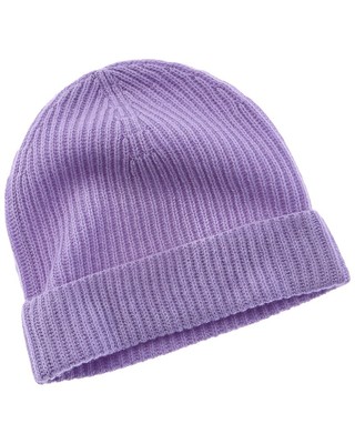 Naadam Collection Ribbed Wool & Cashmere-Blend Beanie Women's Purple