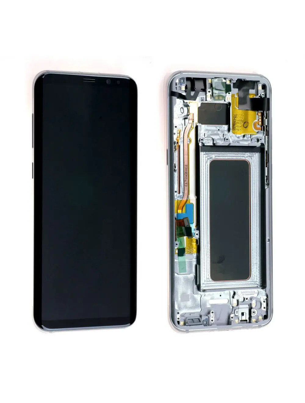 Écran Samsung Galaxy S8+ d'origine constructeur avec châssis Argent G955F