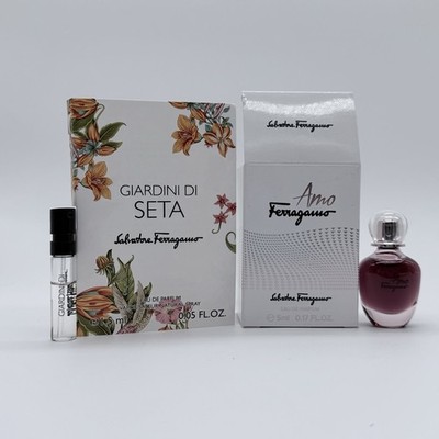 Salvatore Ferragamo Amo Eau De Parfum 5ml Mini + Giardni Di Seta EDP Sample