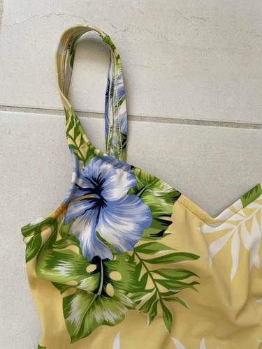 Jantzen Swim Women Sz 8 Bikini Swimsuit Multicolor Floral Swimwear Yellow FLAW - Picture 3 of 15