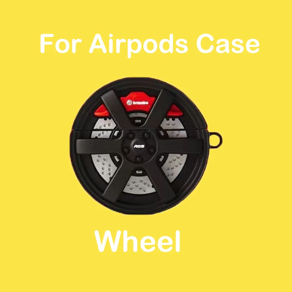 For Newest Apple Airpods Pro 3/ 4Gen/Pro 1/2 Car Wheel Brake 3D Shockproof Cover - Image 2 of 4