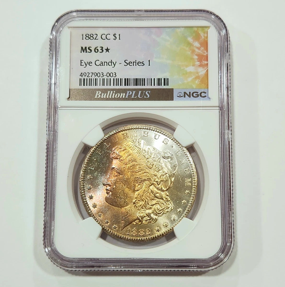 Silver MS 63 Graded 1882 Year Morgan US Dollars (1878-1921) for