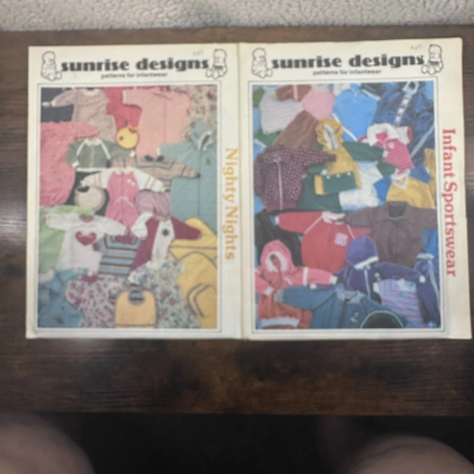 TWO Vintage Sunrise Designs Toddler Sportswear &Nighty Nights Patterns 1980 - Image 2 of 4