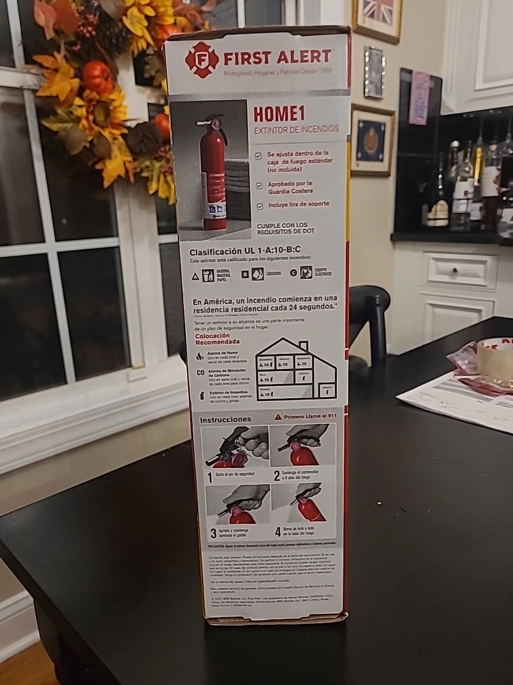Extintor First Alert Home1. Recargable. Grado comercial. Guardia Costera Foto 4 de 4