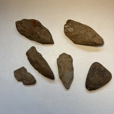 Lot Of 6 Native American Stone Relics