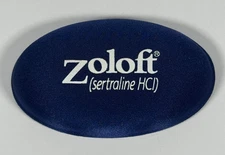 Zoloft Pharmaceutical Promo Branded Wrist Rest Mouse Pad Advertising Blue Pfizer