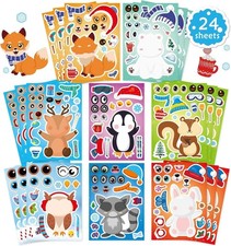 Make Your Own Winter Animal Stickers, Winter Stickers for Kids Toddlers