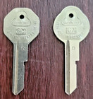 TWO GM Key Blanks 1968 C & D NOS Briggs & Stratton Ignition/Door-Trunk; Chevy +