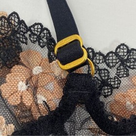 Agent Provocateur Bethanie Black Peach Bra 34B NWT