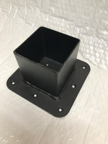 Set of 4 Metal Brackets for Table Legs Black metal solidwood legs not included - Picture 7 of 23