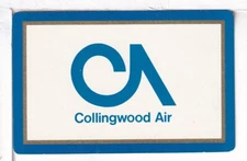 Single Airline Playing Card "Collingwood Air, BLE100A" Chan/Mertens #, Stand