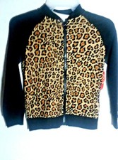 WONDER NATION- GIRLS SET XS, S, L, XL LEOPARD PRINT JACKET-GRAPHIC WHITE T-SHIRT