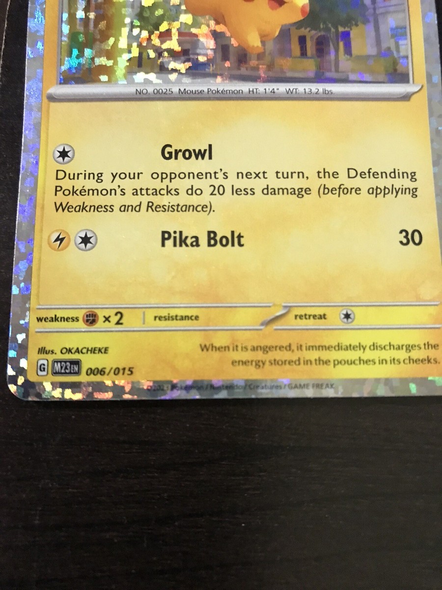 Pikachu 006/015 - Holo - McDonald's 2023 Pokemon Card | eBay