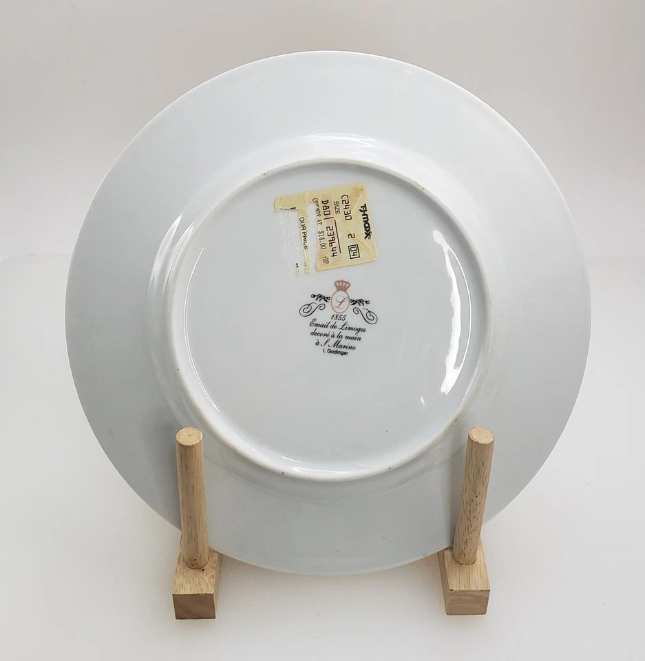 2x Godinger Limoges Hierba Plato de Cena Salvia Albahaca Casa Francesa 10" NUEVO Foto 4 de 4