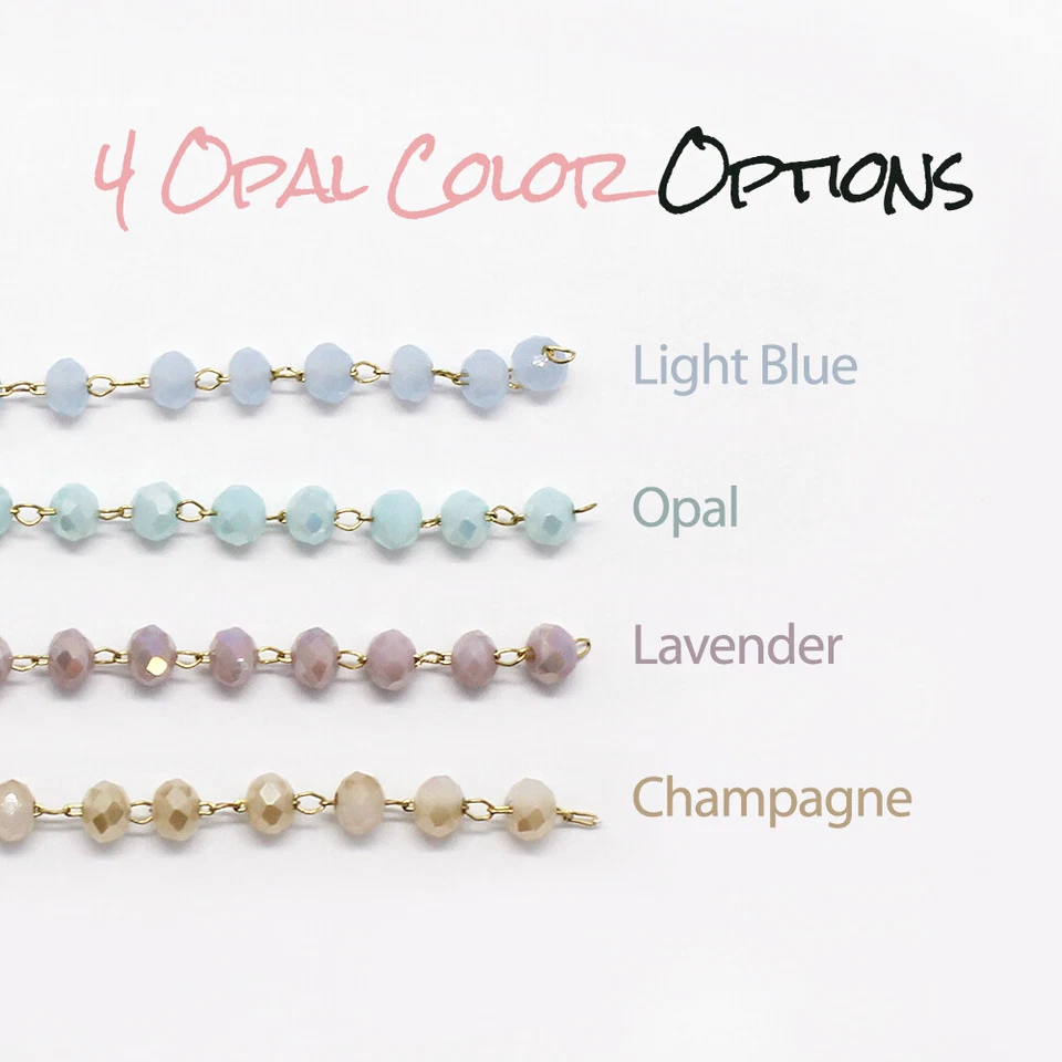 Hecho a mano 20g 16g Pluma de Cristal Ópalo Colgante Cadena Larga Hélice a Lóbulo Pendientes Foto 3 de 4