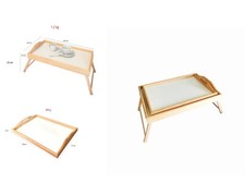 2 pezzi vassoio colazione a letto divano in legno pieghevole divano tavolino pc