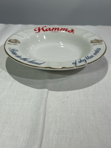 RARE XL Vintage Hamm’s Beer Glass Cigar Ashtray – 7" – “Born in the (NJL029093) - Picture 4 of 7