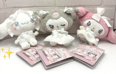 Cinnamoroll Kuromi My Melody SET 3 Milky Lolita Mascot Plush 10cm Toy SEGA