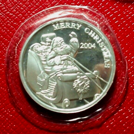 2004 Merry Christmas-Santa w/Sleigh-Prince/Izant Co. Round 1 Troy