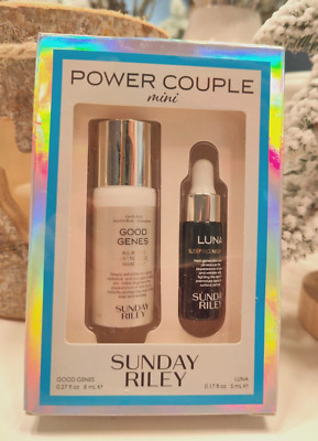 Sunday Riley POWER COUPLE Mini Travel Kit - Good Genes Lactic Acid & Luna Oil