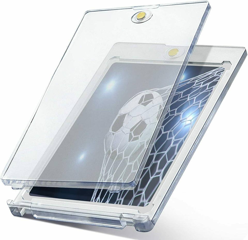 4 Pièces Magnetic Trading Card Holder 35pt | Magnétiques pour Cartes à Collectionner, Protection UV Support Carte Transparent Magnétique avec 4 Porte-Cartes 4 Pièces Magnetic Trading Card Holder 35pt | Magnétiques pour Cartes à Collectionner, Protection UV Support Carte Transparent Magnétique avec 4 Porte-Cartes
