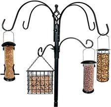 91" 4 Hook Deluxe Premium Bird Feeding Station Hanging Kit Wild Bird Feeder Pole