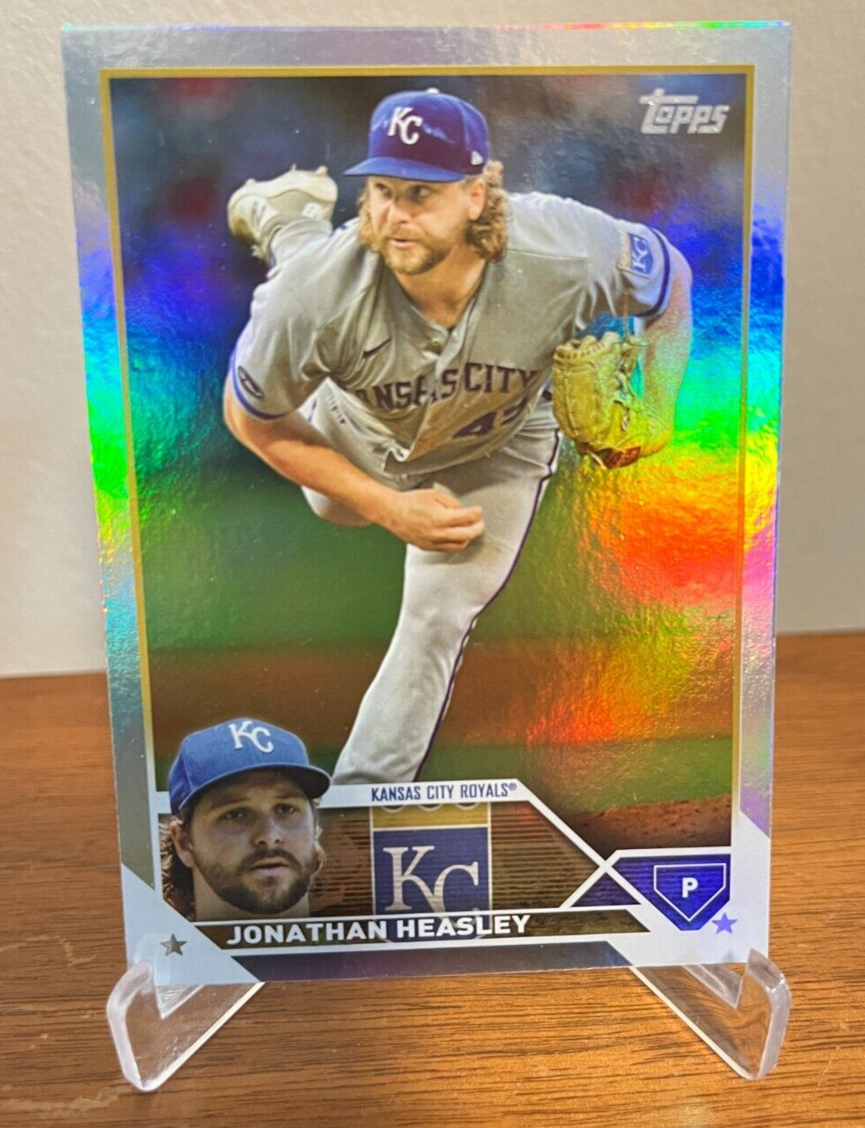 2023 Topps Series 2 #346 Jonathan Heasley Rainbow Foil Kansas City Royals
