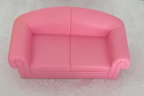 Vintage 1994 Mattel Barbie Dream House Furniture • Pink 9" Sofa Couch
