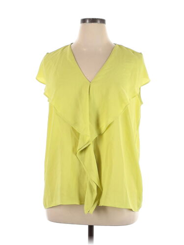 H By Halston Women Green Sleeveless Blouse XL - image 1