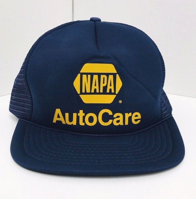 Napa Auto Care SnapBack Baseball Trucker Hat Blue Mesh Winner Brand eBay