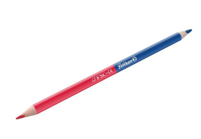 Pelikan Lehrerbuntstifte , blau/rot, Silbenstift, Silbentrennstift (Dünn)
