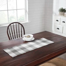 VHC Annie Buffalo Gray Check Table Runner 12x36 ~ Farmhouse Kitchen