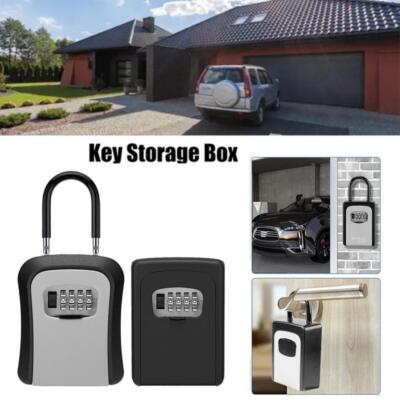 Key Lock Box Outside Waterproof Security 4 Digit Combination Lockbox.' Y1W9 T9M3