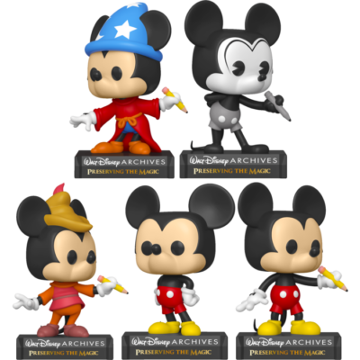 Mickey Mouse 50th Set of 5 Walt Disney Archives Funko Pop
