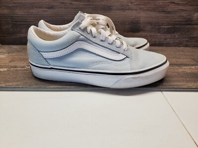 Vans Shoes White Vans Blue Line Vans Sneaker Old Skool Light Blue