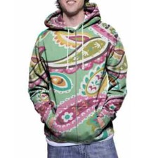 Paisley Art Design 7434105114110 New Hoodie Zipper Fullprint Polyester
